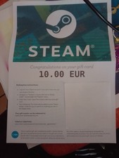 Steam Giftcard 2 A 10€ Steam