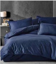 Bettwäsche Set Bettbezug Satin Streifen Mikrofaser Renforce 200x200 | 240x220