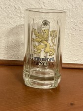 Alter Bierkrug Löwenbräu München emailliert Vorkriegszeit ungeeicht 
