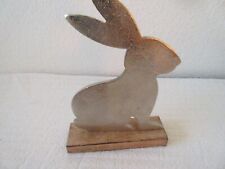Ostern Hase Metall auf Sockel ca 22 cm