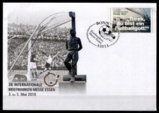 Fußballweltmeister 1954 Toni Turek (1919-1984) Ganzsache. SoSt. Essen. BRD 2018