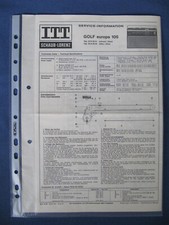 ITT Schaub-Lorenz GOLF europa 105  -  Servicemanual *