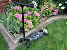 OXELO City Tretroller Scooter Vierrad 4-Rad Schwarz Jugendliche Erwachsene