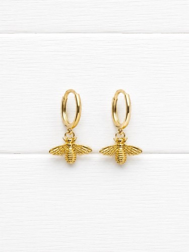 Goldene bienen ohrringe - goldene,