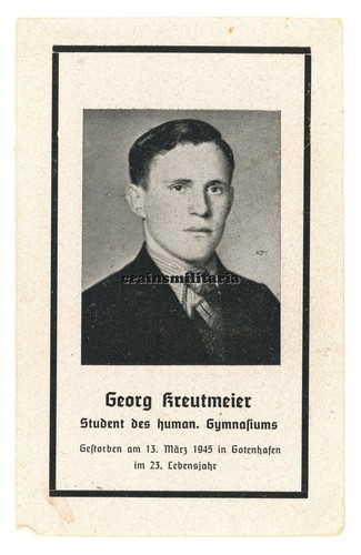 Orig sterbebild grenadier - sterbebild,
