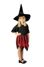 Fetzenrock schwarz/rot Hexe