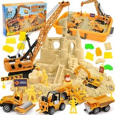 Konstruktionsspielzeug Sandkasten Bauset Baustelle Koffer Fahrzeuge Sandformen