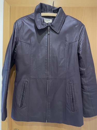 Echte lederjacke lila mit - echte, in