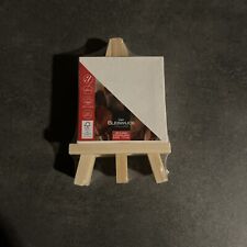 2x Mini Staffelei mit Leinwand