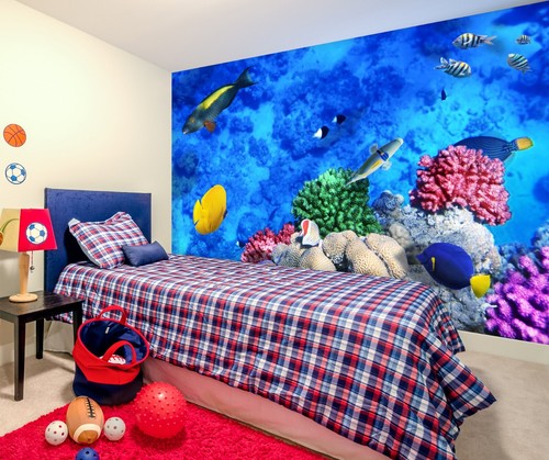 Blau meer koralle fisch - 3d,