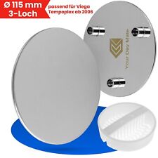 Abdeckhaube Duschabfluss 115mm Edelstahl passend für Viega Tempoplex Haube Kappe