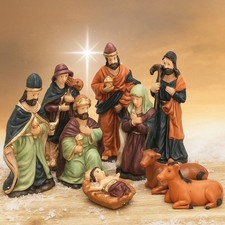 Krippenfiguren Weihnachtskrippe Weihnachten 9 Tlg Bis 8cm Figur Jesus Maria Tier