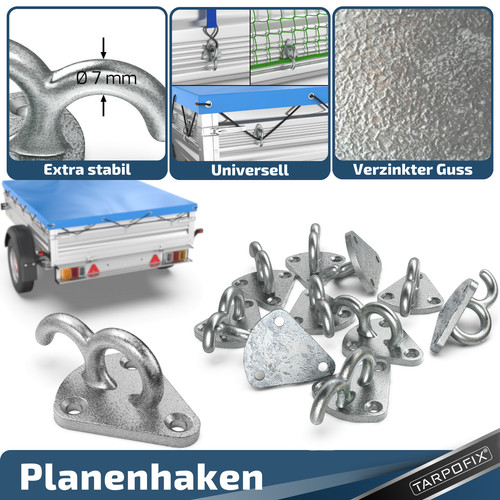 Kombi dreiloch planenhaken mit - planenhaken,