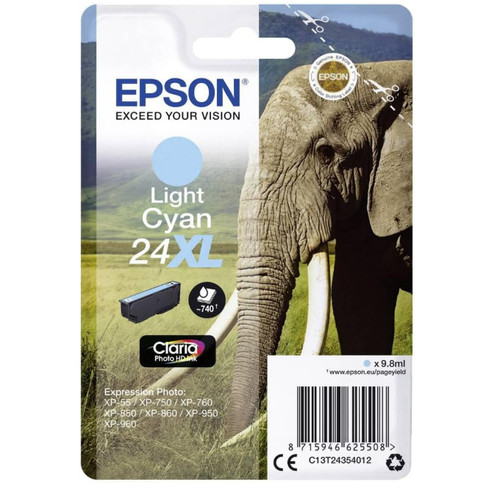 Epson 24xl light cyan elephant - epson,