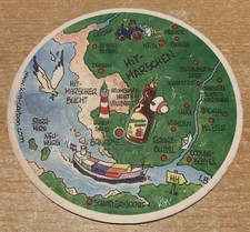 Alter Bierdeckel, Dithmarscher Pilsener, ca. 10,5 cm Durchmesser 