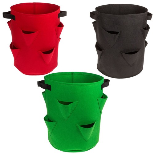 Erdbeer pflanzsack aus filz - pflanzsack,