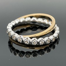 RING GR. 20 (CA.63) AUS 375/- WG/GG MIT ZIRKON FACETTENREICH SCHMUCKJAGD