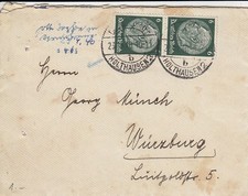GS0078. Brief von Holthausen nach Würzburg. Gelaufen 23.04.1940. Einkaufsliste