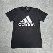 ADIDAS Herren T-Shirt Kurzarm Small Regular Fit Logo Classic Retro 4816 Schwarz