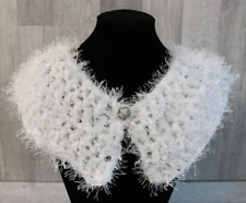 gehäkelter Kragen, Häkelkragen, Bubi Kragen, Schulterwärmer gehäkelt, Fb.weiß