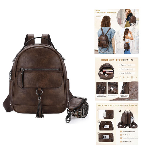 Klein rucksack damen kaffee - rucksack,