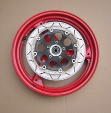 Suzuki GS500E  Vorderrad Felge in rot mit Bremsscheibe