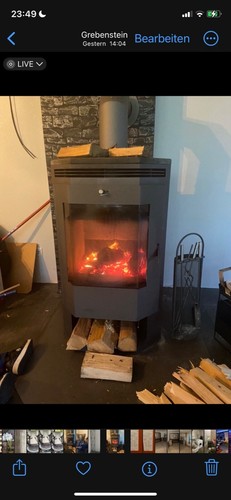Kaminofen schwarz grau - kw.,