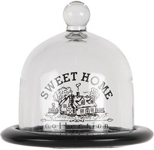 Glasglocke schwarz Ø 12x12 cm