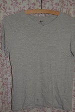 T-Shirt Grau H&M Bio Baumwolle Organic cotton Gr.146/152 NEU