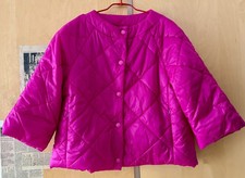 PRONTO MODA Leichte Kurze Steppjacke 40 M L Pink 3/4 Arm NEU Made in Italy