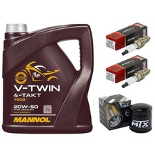 Set 4L Öl Inspektion Ölfilter Zündkerzen für BMW R 1200 C 259C R1200 R2C 1997-03