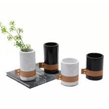 Marmorvase - rund mit