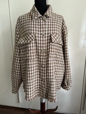 Blazer  Jacke ungetragen kariert fransen beige 