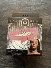 Master Series Golden Kitty Halsband Schleife und Glöckchen Rosa Fetisch BDSM SM