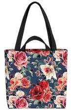 Große Rosenblüten Tasche