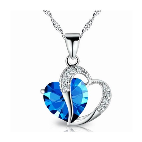 Halskette herz heart kristall - halskette,
