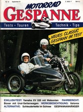 Zeitschrift Motorrad-Gespanne #12 1991 Yamaha XV 535 Watsonian Boxer Ural Velore