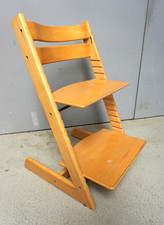 Stokke Tripp Trapp Kinderstuhl Treppenhochstuhl Hochstuhl Holz Vintage (F025-739