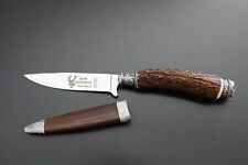 Trachtenmesser Jagdnicker Hirschgriff mit echtem Grantl Lederscheide