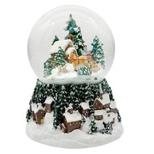 Schneekugel Spieluhr Bunt ca. 12,5 cm Advent Weihnachten Regal