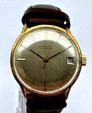 Junghans 17 Jewels - Aufzugsuhr - 60er/70er Jahre - Datumsanzeige - Lederarmband