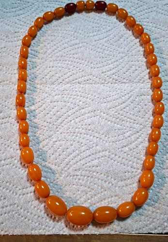 Antike butterscotch halskette - antike,
