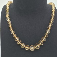Citrinkette mit 585er - , gelbgold