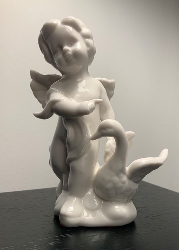 Porzellanfigur engel mit - "engel,