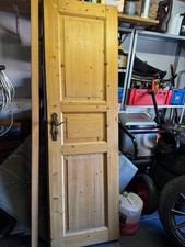 Gebrauchte Landhaustür Kiefer mit Zarge 60,0x198,5 cm. 