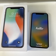 iPhone X 64 GB silber Gebraucht, Akku Defekt, Rückseitig gebrochen