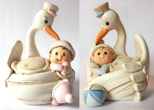 Deko storch mit baby - deko,