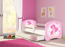 Jugendbett Kinderbett mit einer Schublade und Matratze Weiß 140x70 160x80 180x80