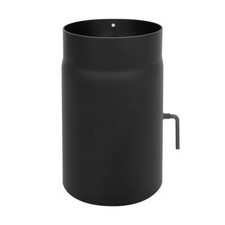 Ofenrohr Rauchrohr + Drosselklappe DN 130 mm schwarz
