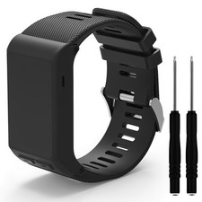 Silikon Ersatz Armband Für Garmin vivoactive HR Sport Fitness Tracker Schwarz